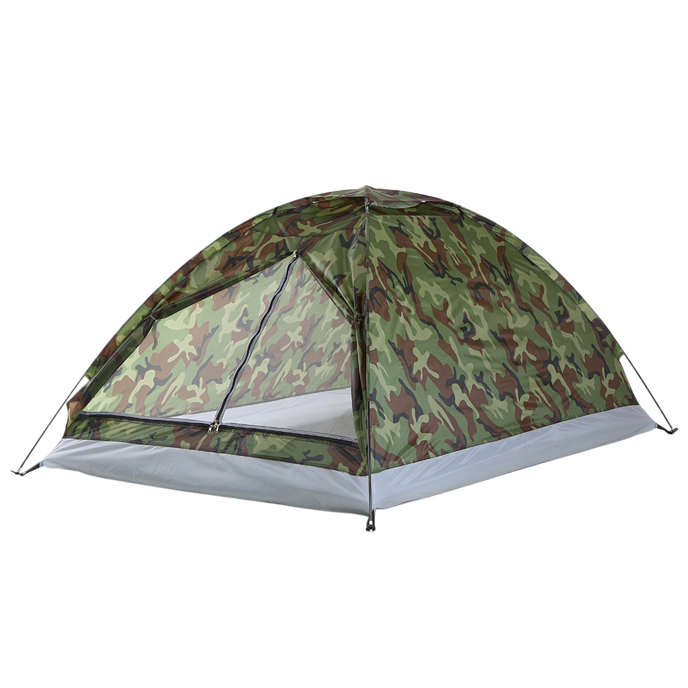 Cheap Goat Tents Camping Tent for 2 Person Single Layer Outdoor Portable Camouflage Handbag Camping Tent for Hiking Travelling Backpacking   